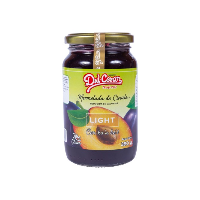 Mermelada sabor ciruela light frasco Dulcesar 380 gramos