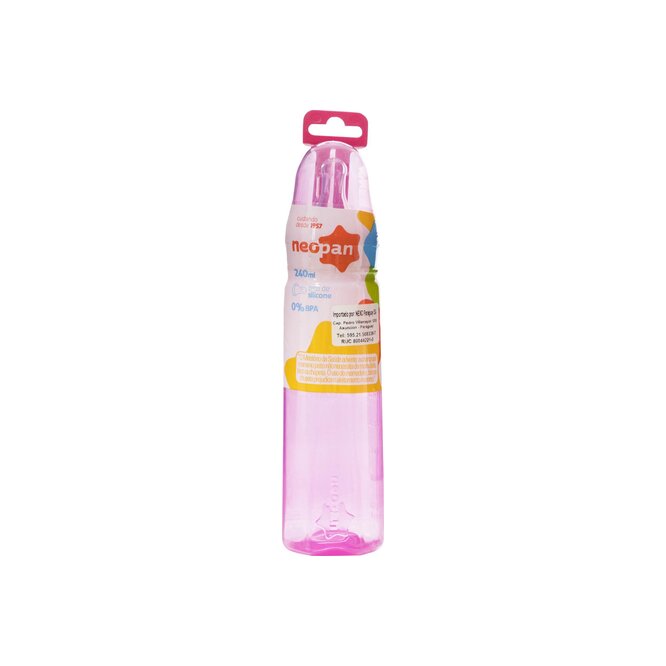 Biberón de Color Rosado Neopan 240 ml