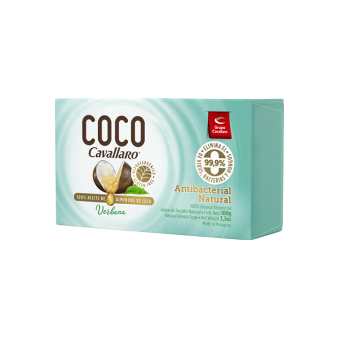 Jabón de tocador verbena natural antibacterial en caja Cavallaro 100 gramos