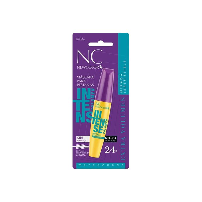 Máscara para pestañas intense volumen water proof New Color