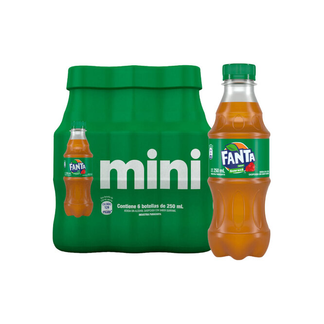 Gaseosa descartable Sabor Guaraná en pack Fanta 250 ml