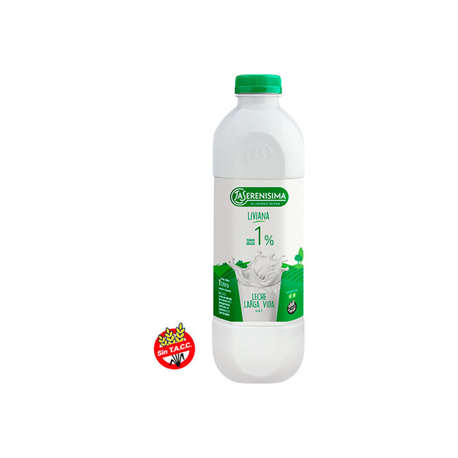 Leche descremada larga vida en botella La Serenísima 1 litro