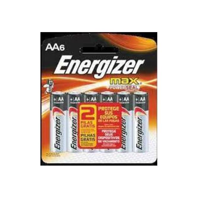Pila alcalina AA blíster Energizer 6 unidades