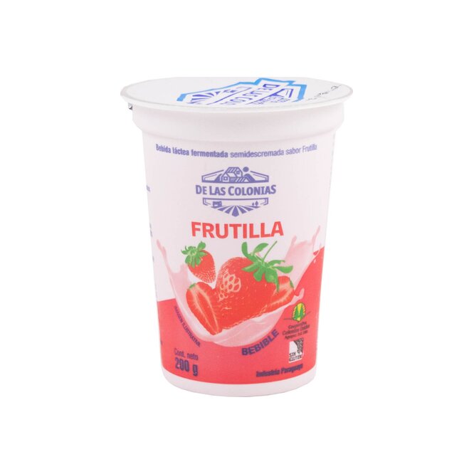 Bebida lactea sabor frutilla fermentado Los colonos 200 ml