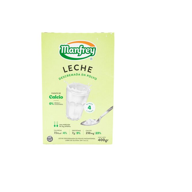 LECHE DESCREMADA EPOLVO MANFREY 400GR C