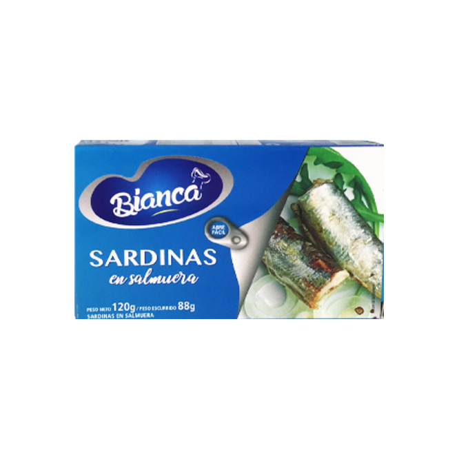 Sardina en sal muera lata Bianca 120 gramos
