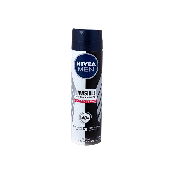 Desodorante antitranspirante black white antibac for men en aerosol Nivea 150 ml