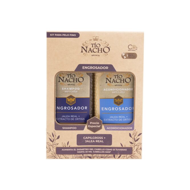 Pack de shampoo y acondicionador engrosador Tio nacho 415 ml
