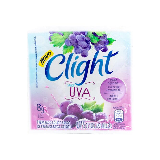 Jugo sabor uva en polvo Clight 8 gramos