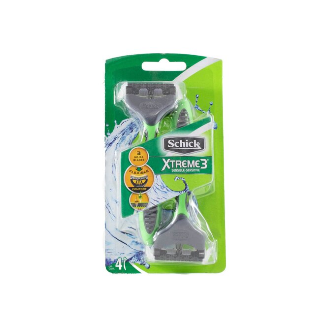 MAQ D/AFEITAR SCHICK3 P/SENSIBL 4UN