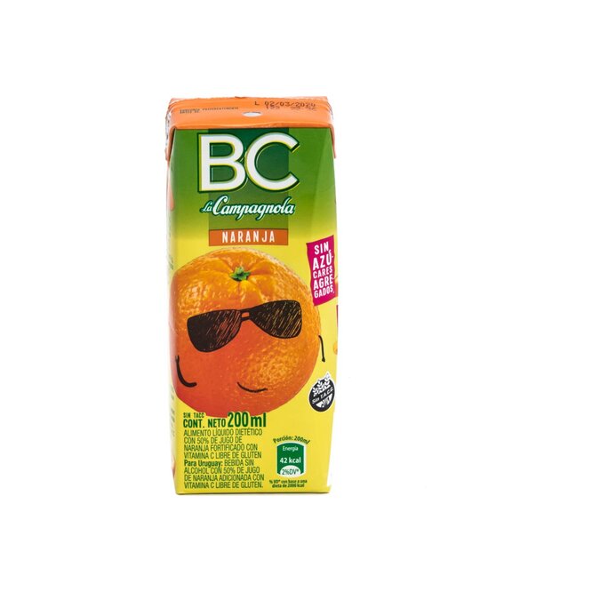 JUGO BC LA CAMPAGNOLA D/NARANJ 200ML