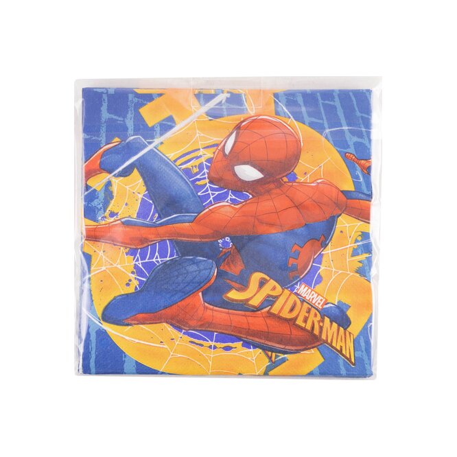 Servilletas de papel con diseño Spiderman en paquete Argos 12 unidades