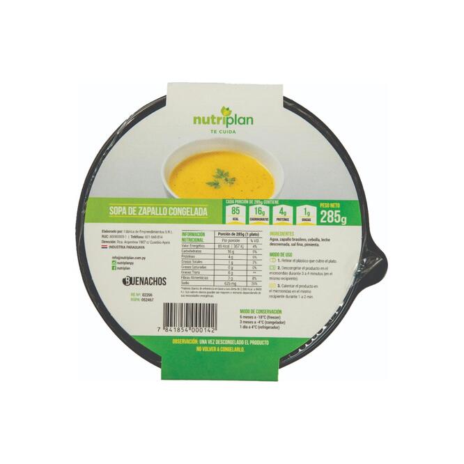 SOPA DE ZAPALLOS 285GR NUTRIPLAN BJA