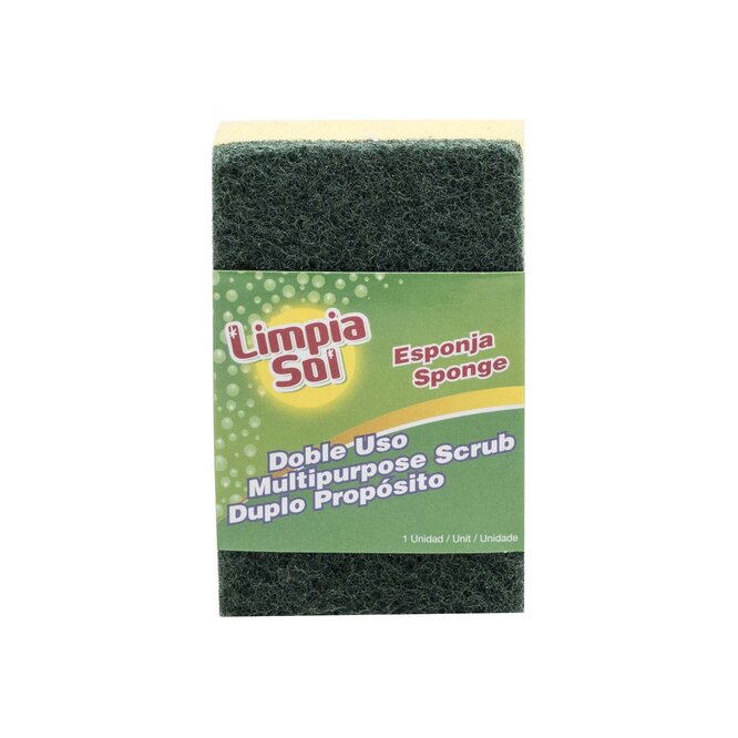 ESPONJA DOBLE USO 24X12 LIMPIA SOL REF 0