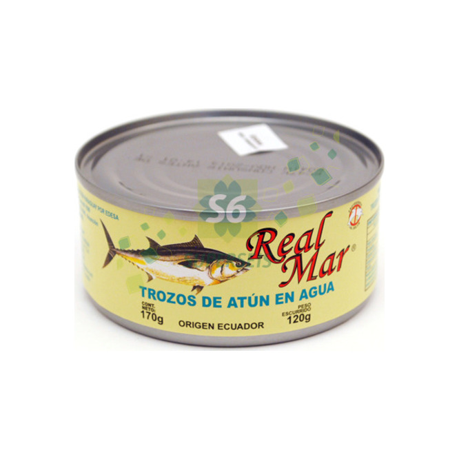 Atun de trozos en agua lata Real Mar 170 gramos
