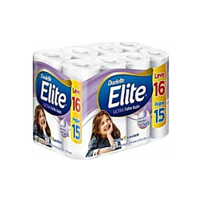 Papel Higiénico Ultra Doble Hoja Dualette Elite 16 unidades