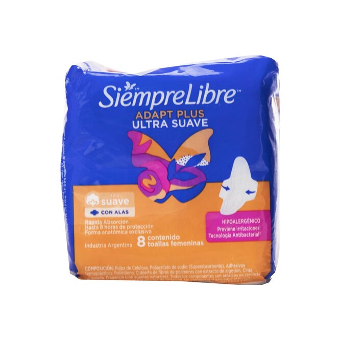 TOALLA HIG SIEMPR LIBRE ADAPT PLUS 8UN