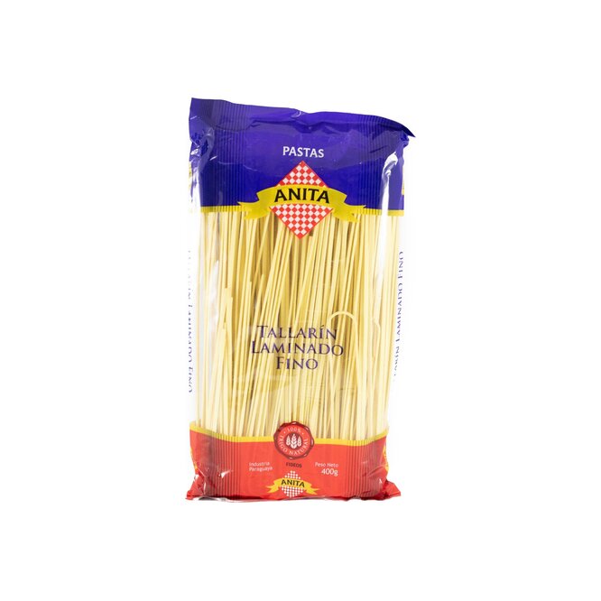 Fideos tallarin laminado fino Anita 400 gramos