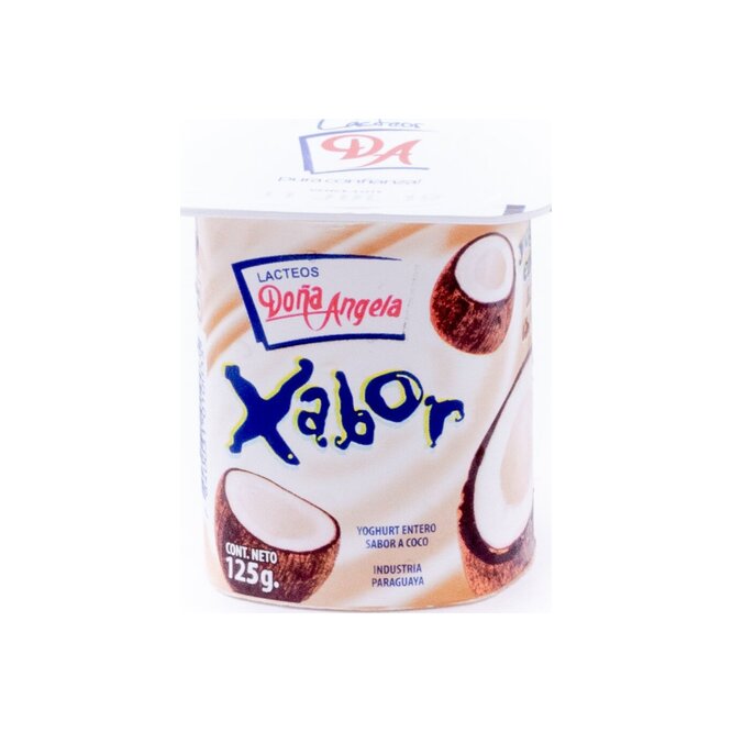 Yogurt xabor entero coco pote Doña Angela 140 gramos