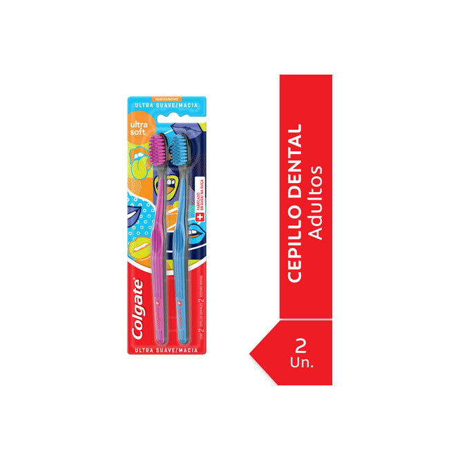 Cepillo Dental Adulto Ultra Soft Colgate 2 unidades