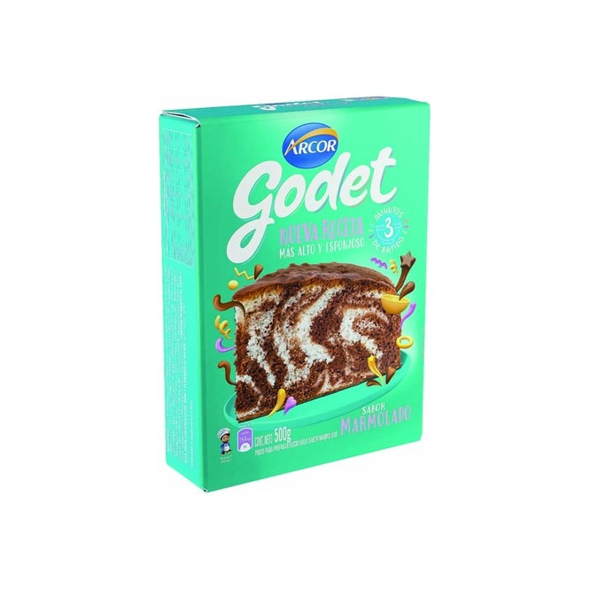 Polvo para bizcochuelo sabor marmolado Godet 500 gramos