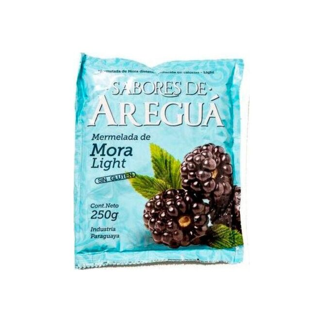 Mermelada de mora light sachet Areguá 250 gramos