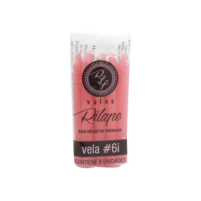 Velas color verde de 10 cm en paquete Rilape 8 unidades
