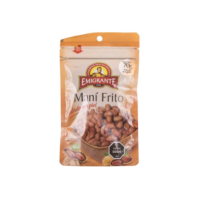 Maní frito salado con piel Emigrante 70 gramos