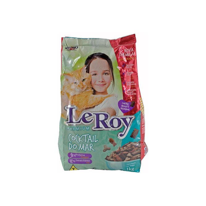 ALIMENTO P/GATO LEROY COCKTAIL D/MAR 1KG