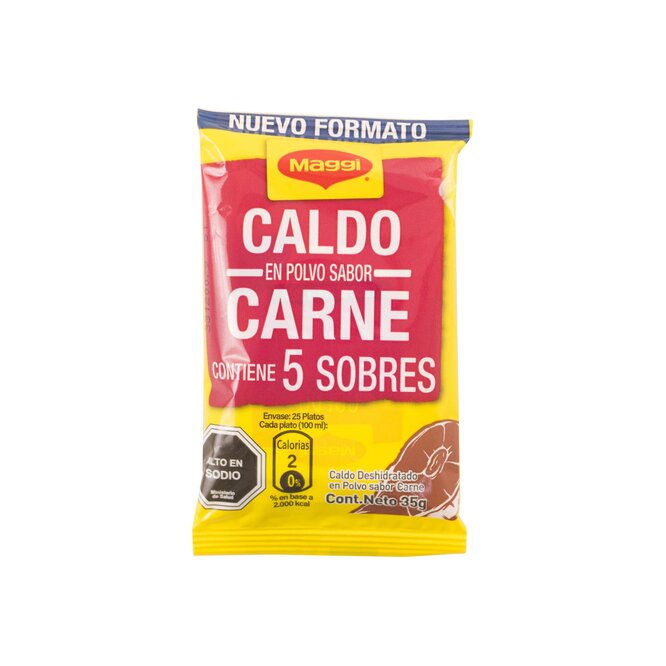 Caldo Concentrado de Carne en Sobres Maggi 5 unidades