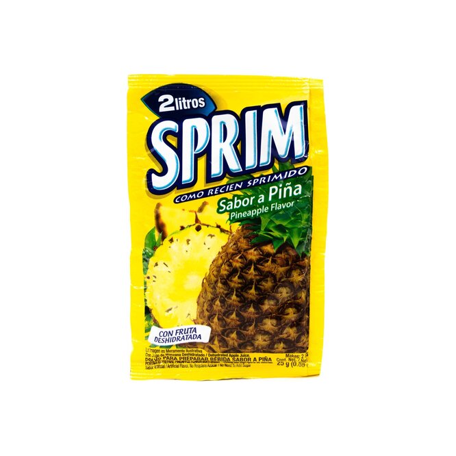 Jugo en polvo sabor piña en sobre Sprim 25 gramos
