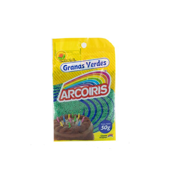 Granas verdes paquete Arcoiris50 gramos