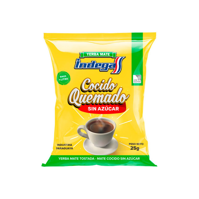 Cocido quemado sin azúcar paquete Indega 25 gramos