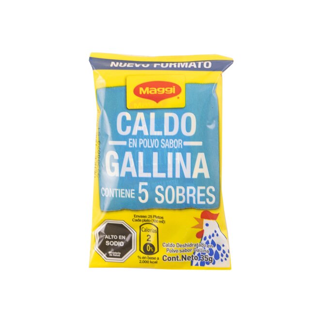 Caldo Concentrado de Gallina Deshidratado en Sobres Maggi 5 unidades