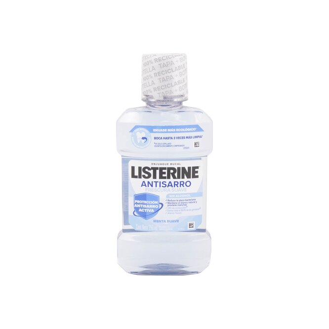 Enjuague bucal anti sarro sin alcohol botella Listerine 250 ml