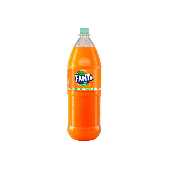 Gaseosa Retornable Sabor Naranja Fanta 2 litros