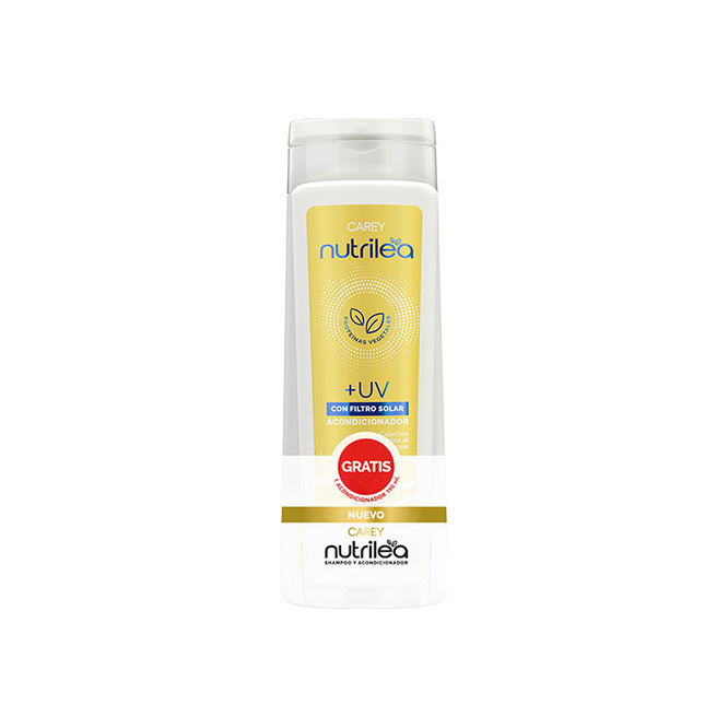 Pack de shampoo 340 ml y acondicionador 190 ml con filtro solar paquete Nutrilea