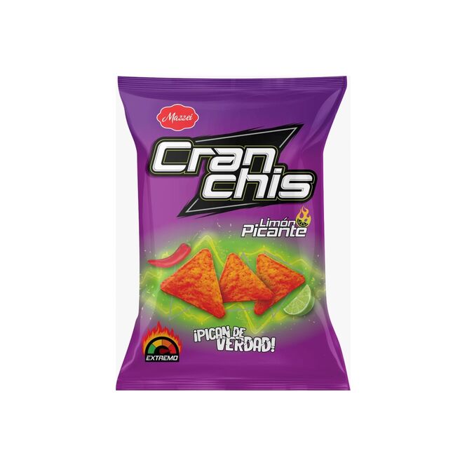 Snacks cranchis sin limón picante paquete Mazzei 100 gramos