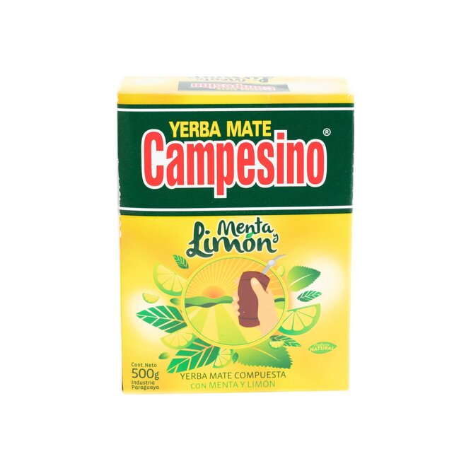 Yerba mate menta limón paquete Campesino 500 gramos