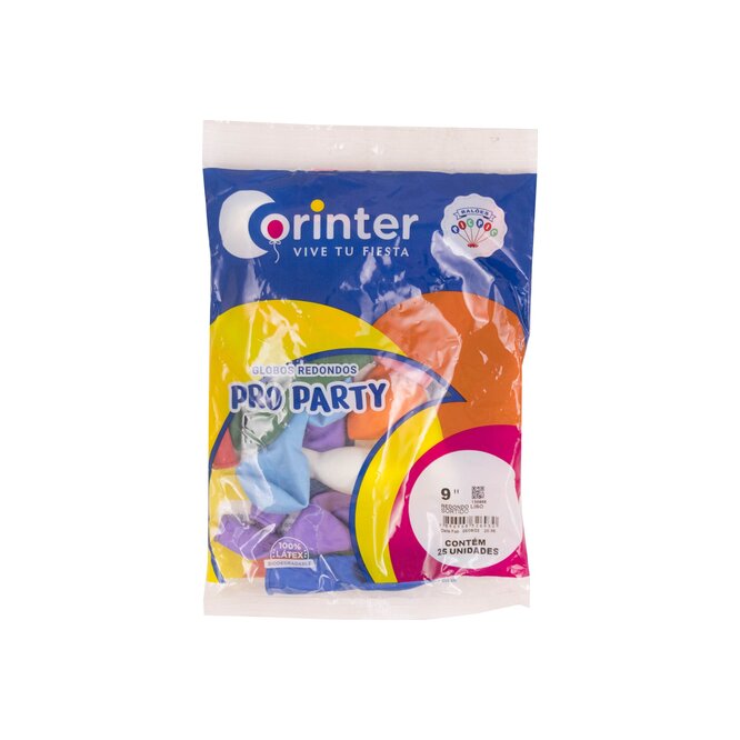 Globos Surtido N° 9 Pro Party Corinter 25 unidades
