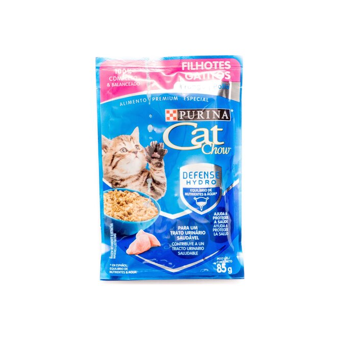 Alimento para gatitos sabor pollo en sachet Cat Chow 85 gramos