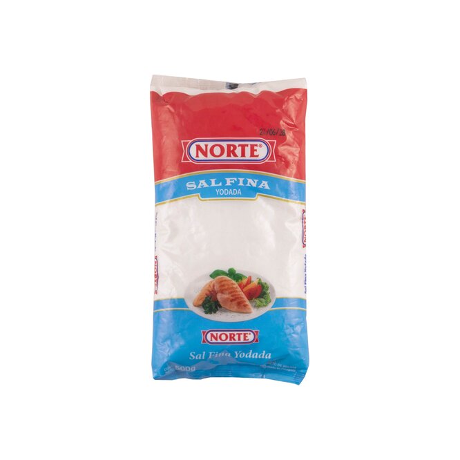 Sal fina yodada paquete Norte 500 gramos