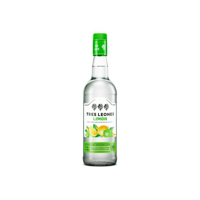 Ron de limón botella descartable Tres leones 750 ml