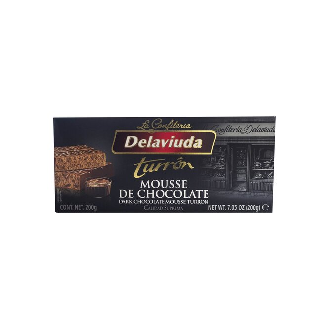 TURRON MOUSSE D/CHOCOLATE DELAVIUDA 200G