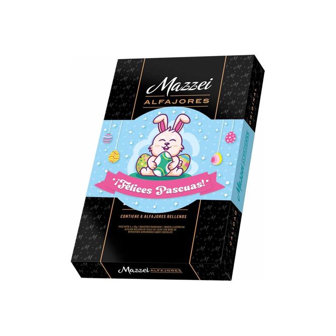 Alfajores rellenos con dulce de leche pack 6 unidades Mazzei 50 gramos