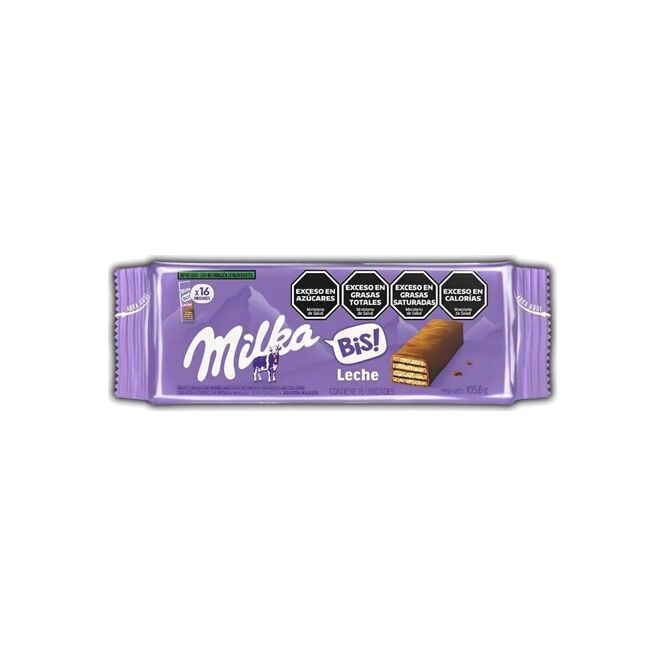 Chocolate bis relleno de leche Milka 105.6 Gramos