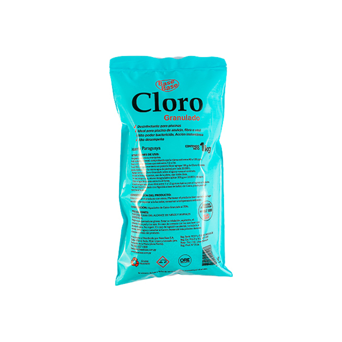 Cloro granulado para piscina el sachet Base Base 1 kilo