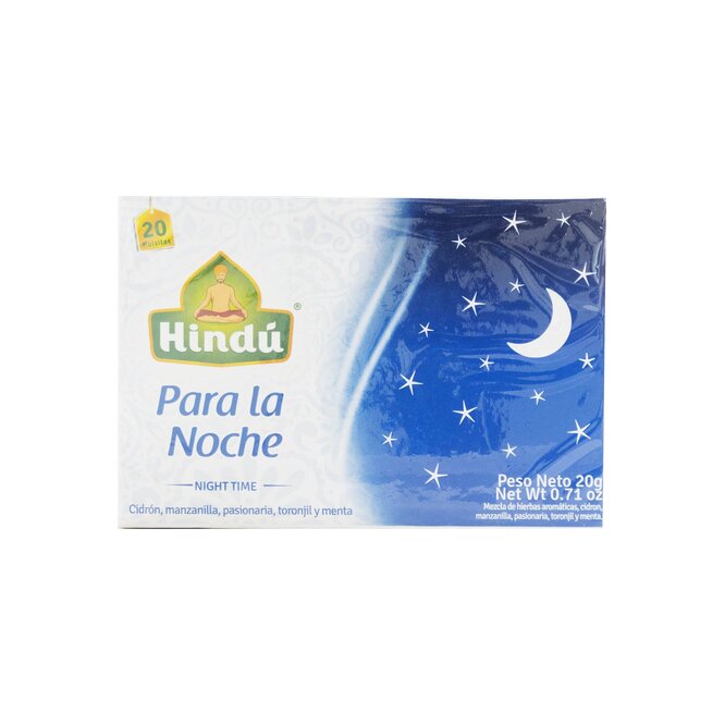 Té mezcla de hierbas aromáticas para la noche Hindú 20 saquitos