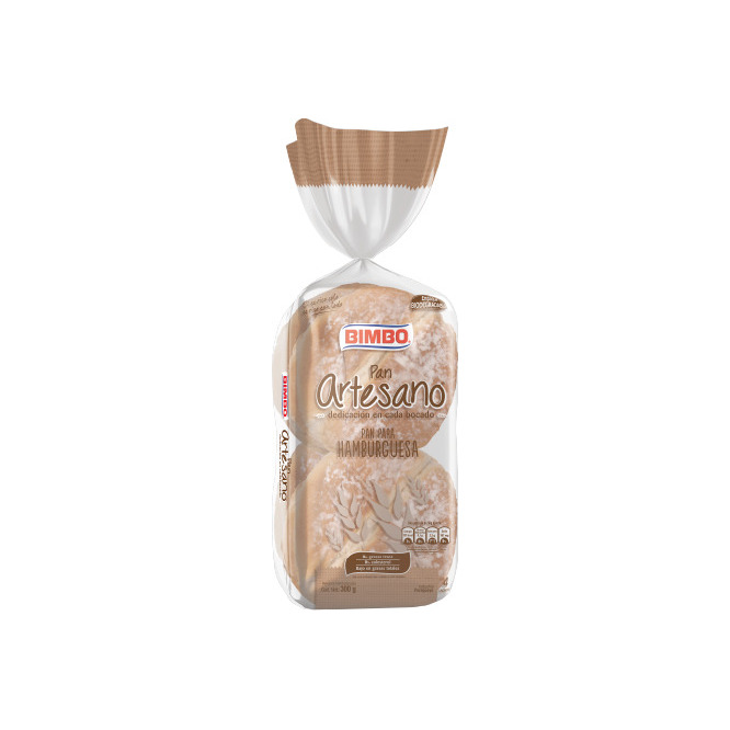 Pan de hamburguesa artesano Bimbo 4 unidades