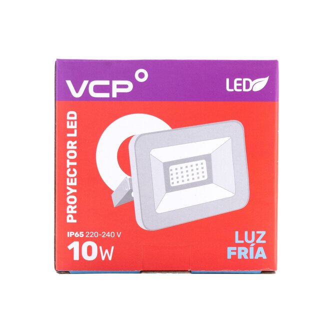 PROYECTOR LED 10W 6500K LUZ FRIA VCP